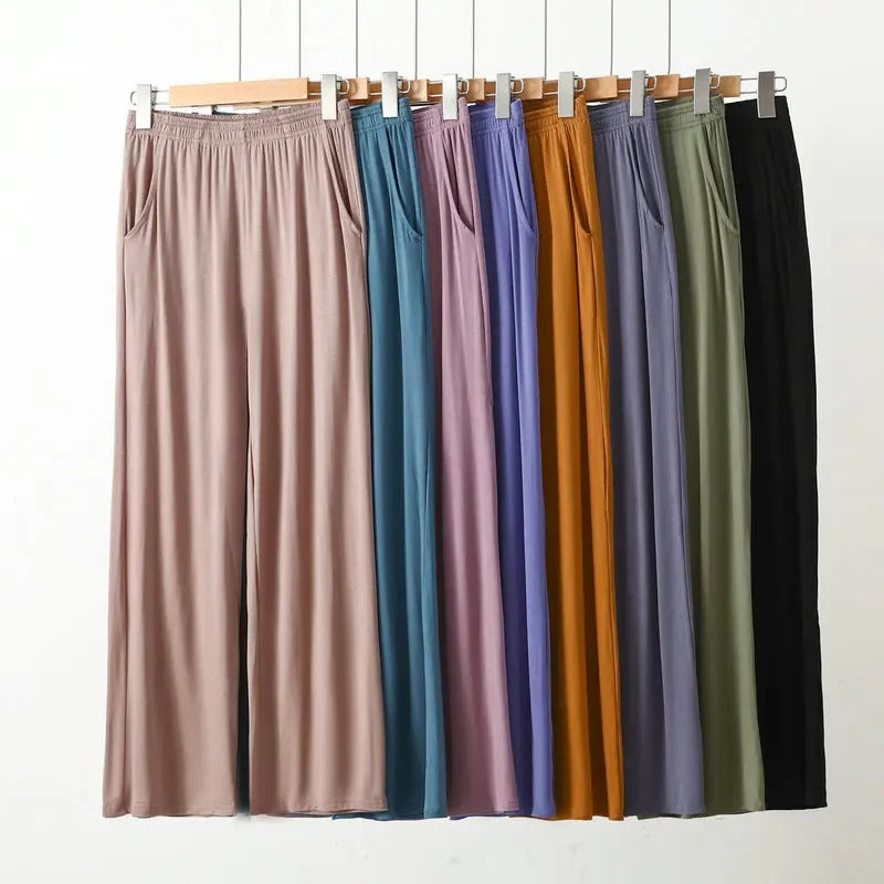 Women's Plus Size Wide Leg Pants – High Waist Casual Loose Trousers