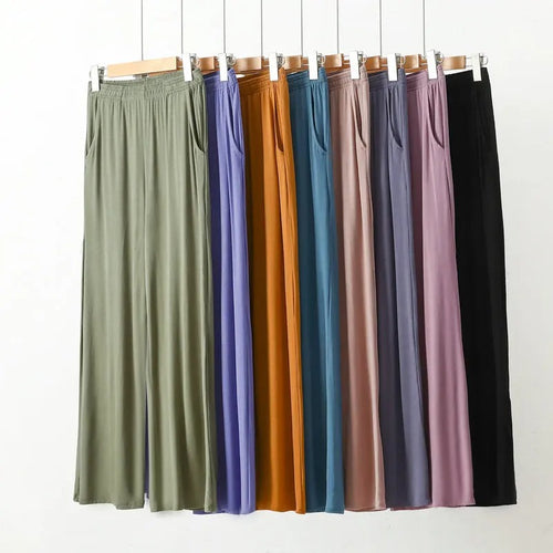 Women's Plus Size Wide Leg Pants – High Waist Casual Loose Trousers