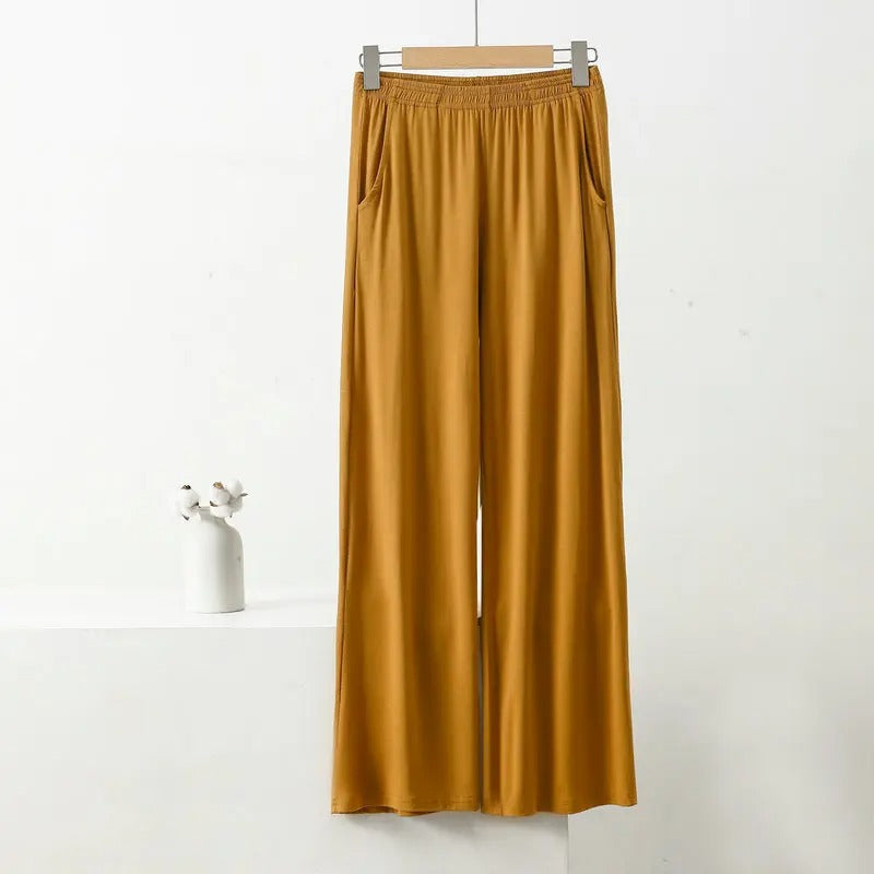 Women's Plus Size Wide Leg Pants – High Waist Casual Loose Trousers