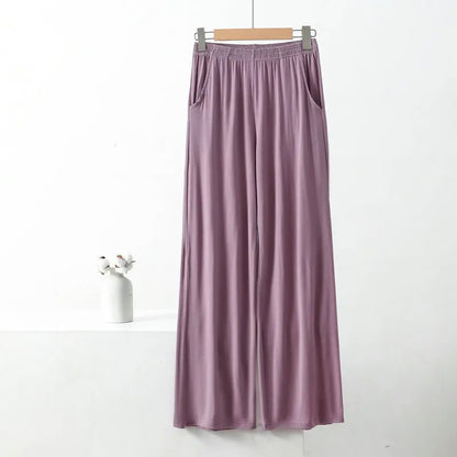 Women's Plus Size Wide Leg Pants – High Waist Casual Loose Trousers