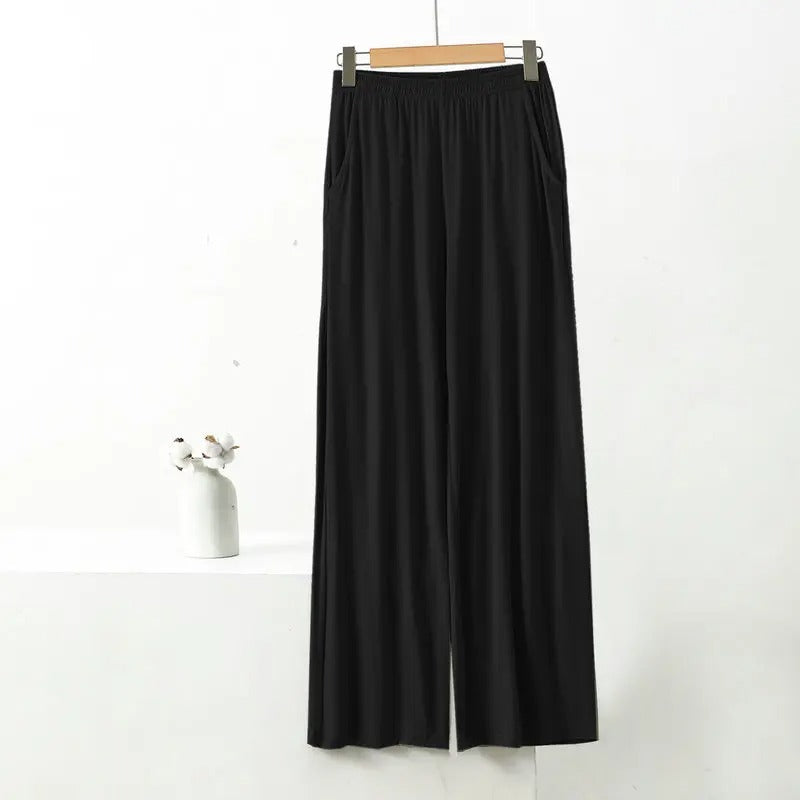 Women's Plus Size Wide Leg Pants – High Waist Casual Loose Trousers