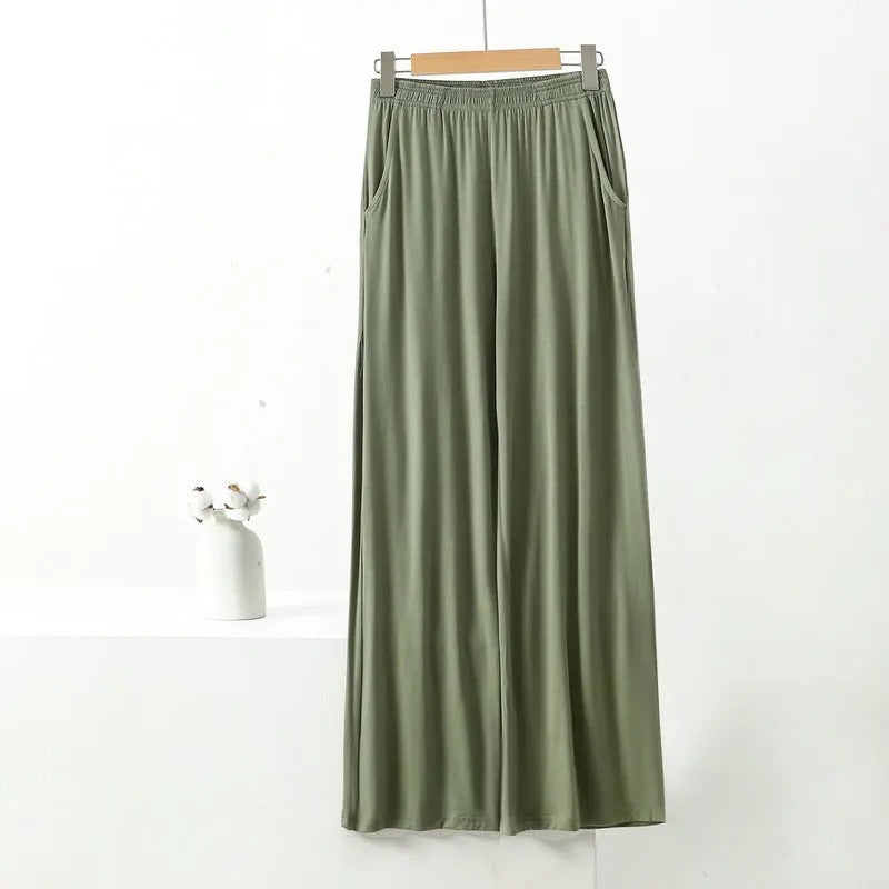 Women's Plus Size Wide Leg Pants – High Waist Casual Loose Trousers