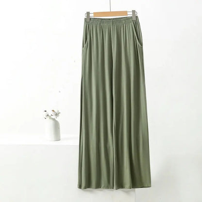 Women's Plus Size Wide Leg Pants – High Waist Casual Loose Trousers