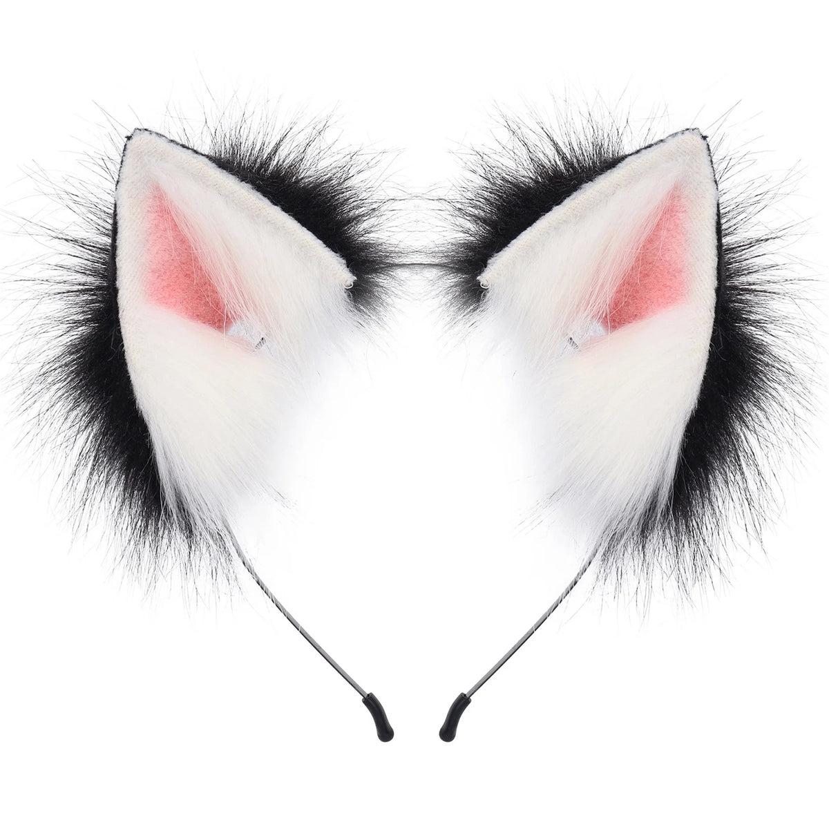 Plush Cat Ears Headband – Cute Furry Animal Ears Hair Hoop for Kids & Adults