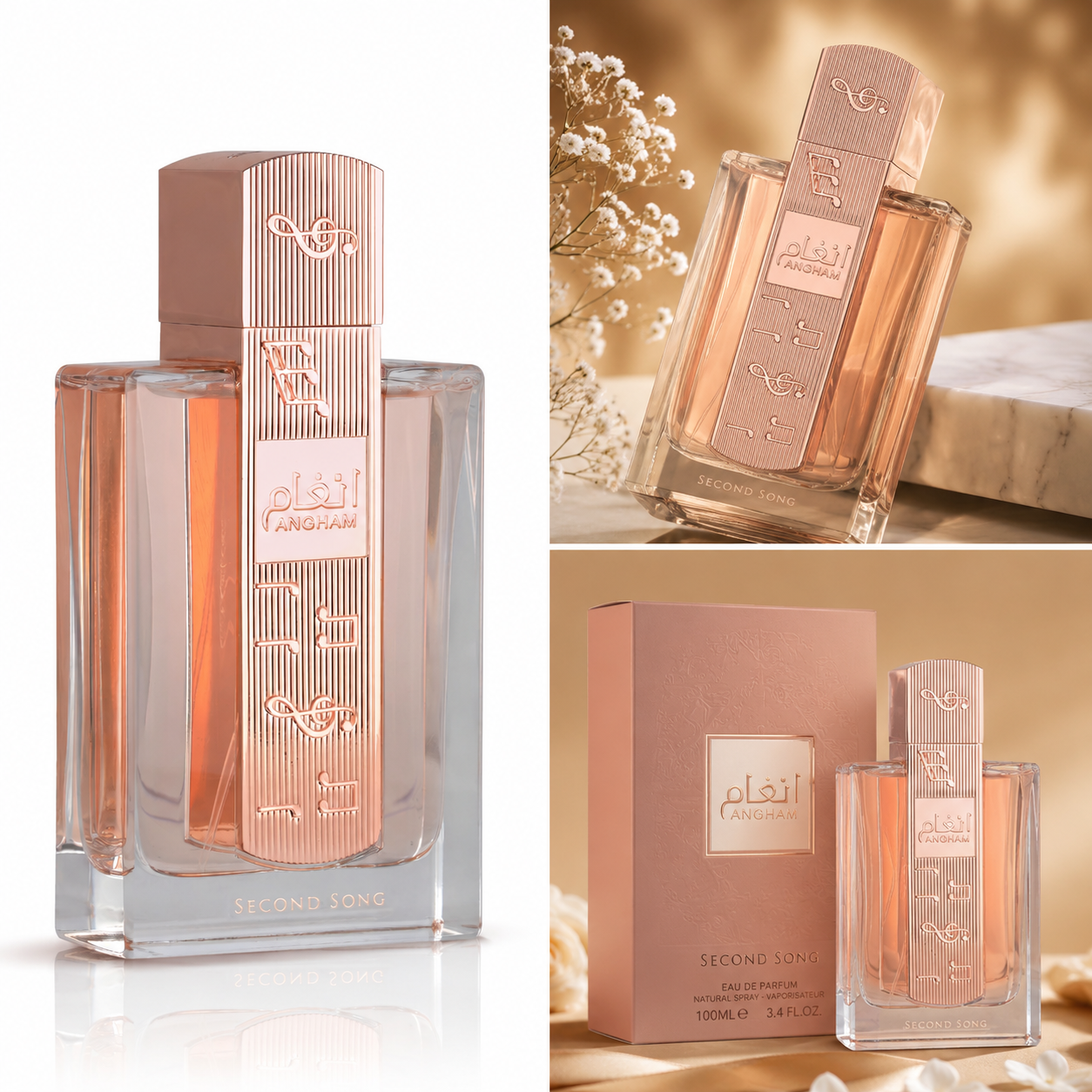 Lattafa Angham Second Song Eau De Parfum 100ml | Long Lasting Floral & Amber Fragrance