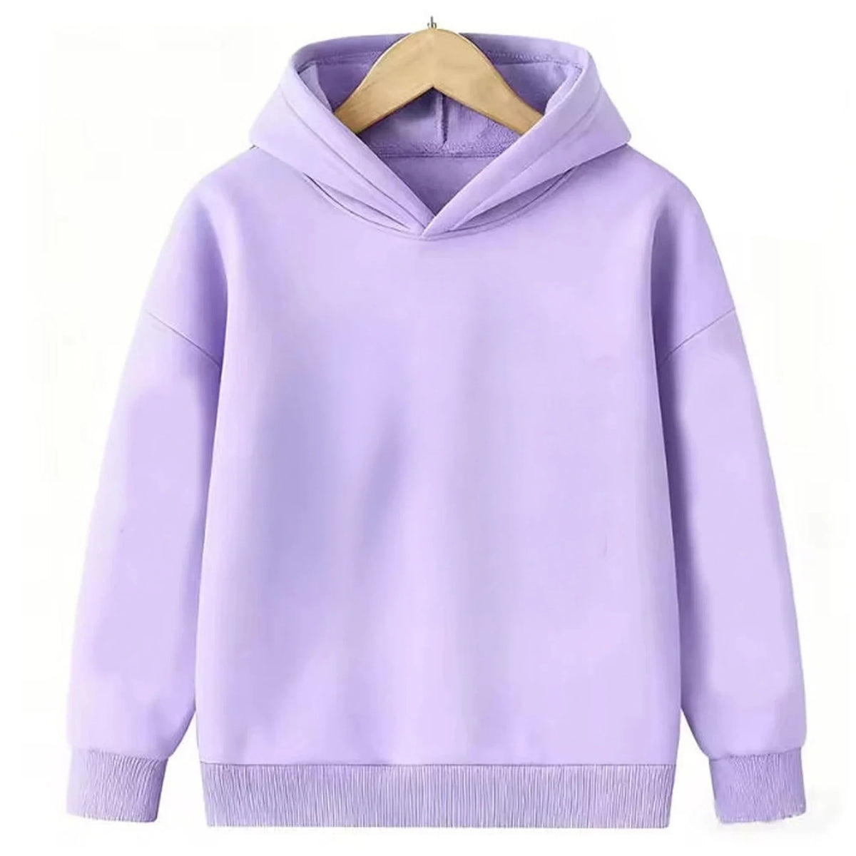 Kids Solid Color Pullover Hoodie – Casual Sweatshirt for Boys & Girls