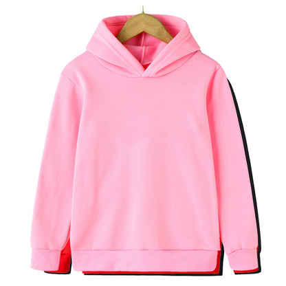 Kids Solid Color Pullover Hoodie – Casual Sweatshirt for Boys & Girls