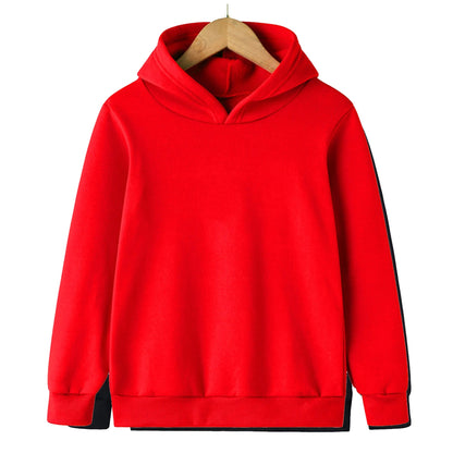 Kids Solid Color Pullover Hoodie – Casual Sweatshirt for Boys & Girls