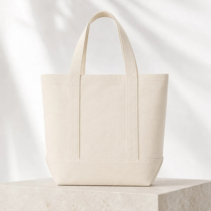 Colorblock Canvas Tote Bag