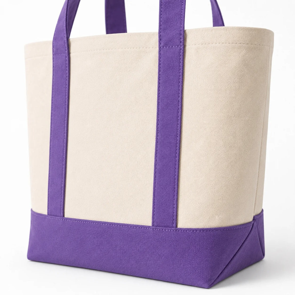Colorblock Canvas Tote Bag