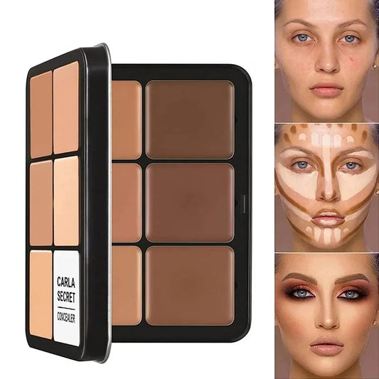 12-Color Cream Concealer Palette | Contour & Color Corrector