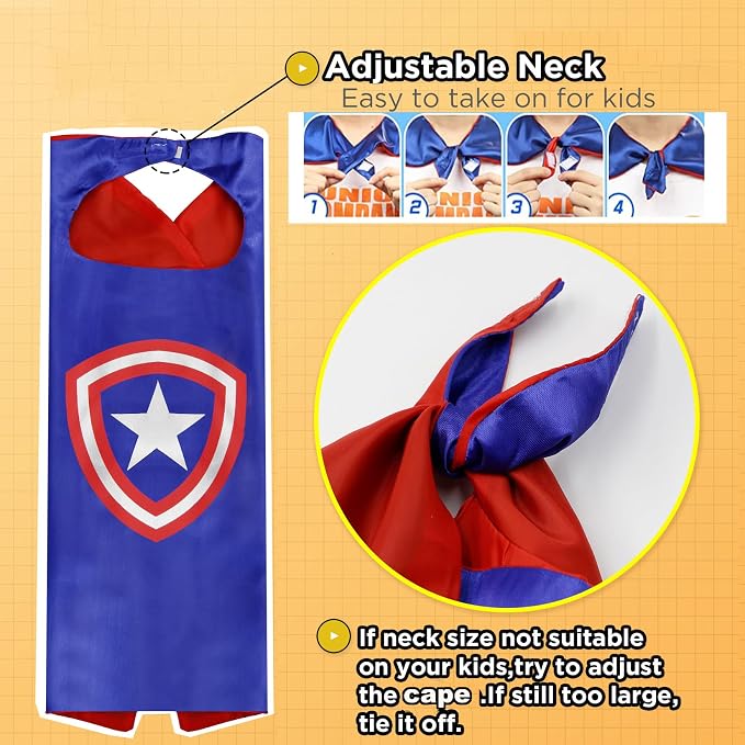 Kids Superhero Cape Costume Set – Satin Dress-Up Cloaks for Boys & Girls