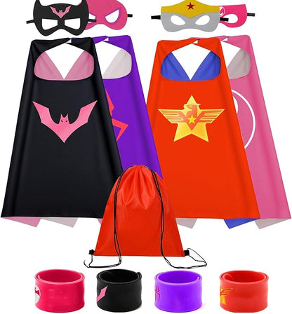 Kids Superhero Cape Costume Set – Satin Dress-Up Cloaks for Boys & Girls