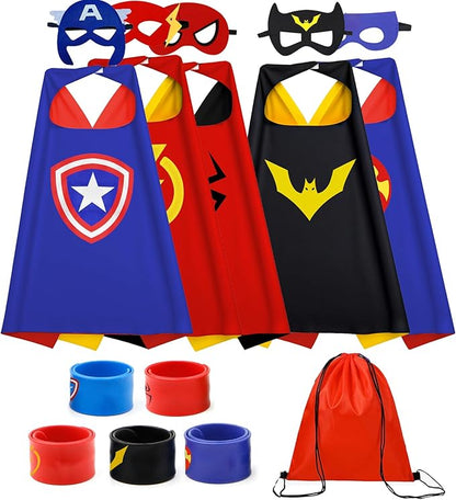 Kids Superhero Cape Costume Set – Satin Dress-Up Cloaks for Boys & Girls