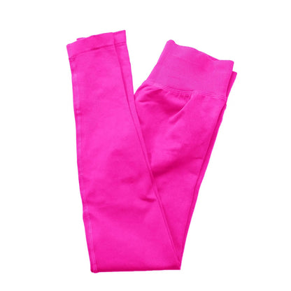 Women's Seamless Ribbed Yoga Leggings – High Waist Stretch Workout Pants