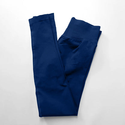 Women's Seamless Ribbed Yoga Leggings – High Waist Stretch Workout Pants