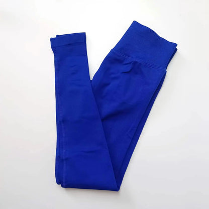 Women's Seamless Ribbed Yoga Leggings – High Waist Stretch Workout Pants