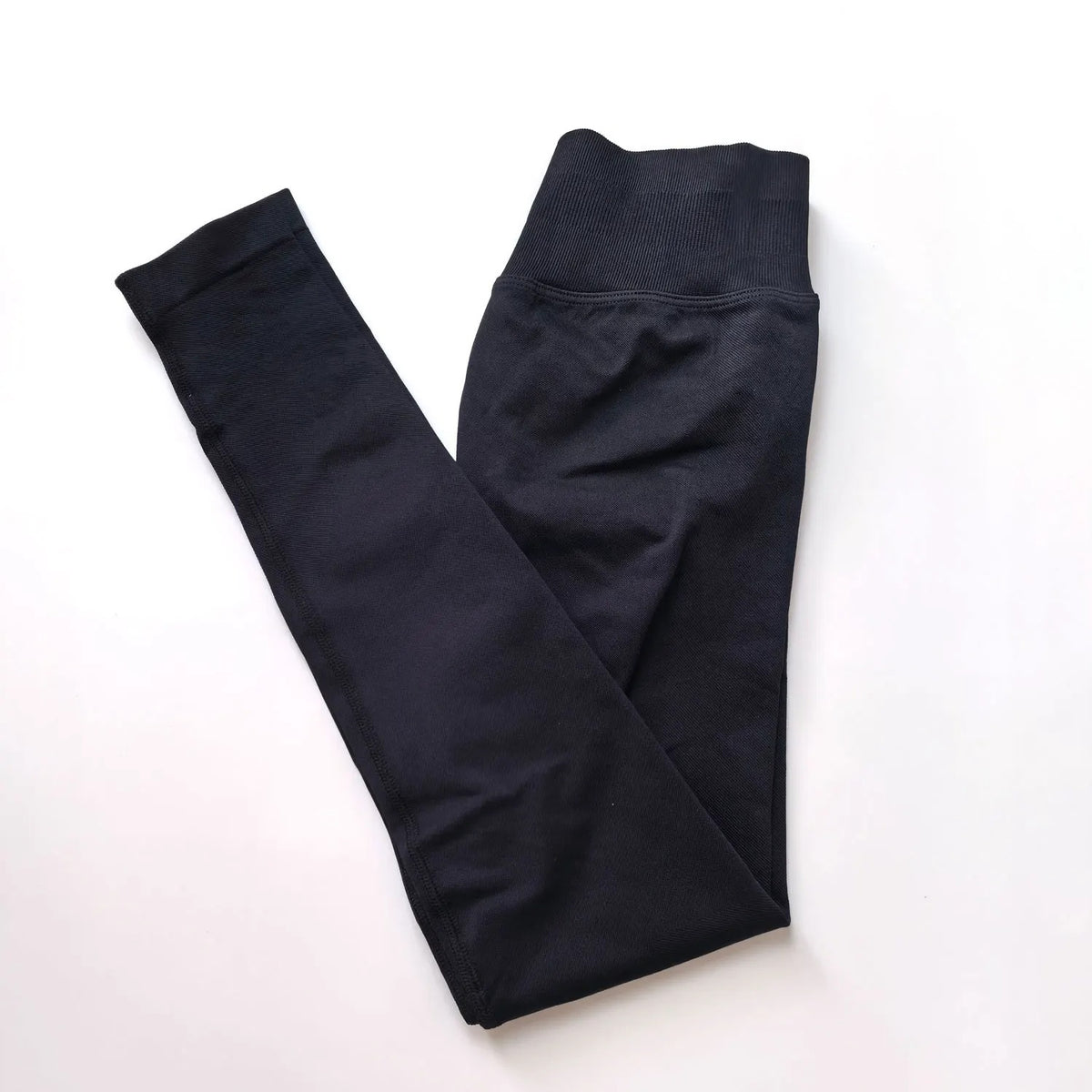 Women's Seamless Ribbed Yoga Leggings – High Waist Stretch Workout Pants