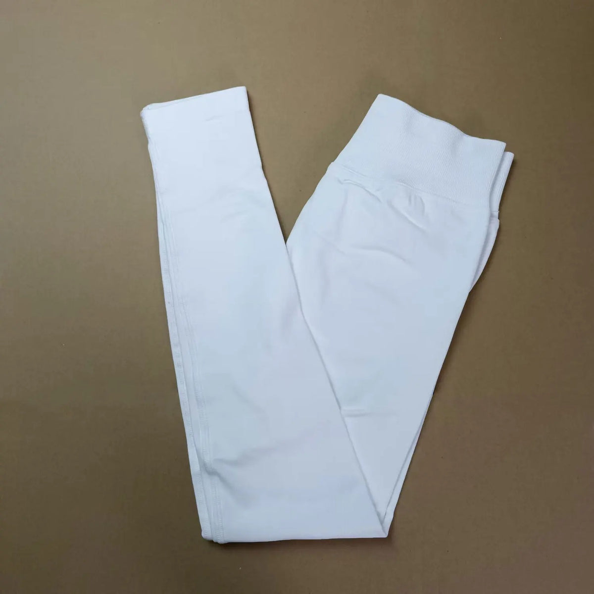 Women's Seamless Ribbed Yoga Leggings – High Waist Stretch Workout Pants