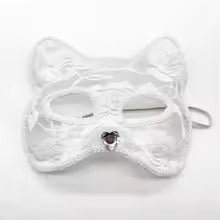 Black Lace Cat Mask – Elegant Feline Masquerade Eye Mask for Cosplay & Parties
