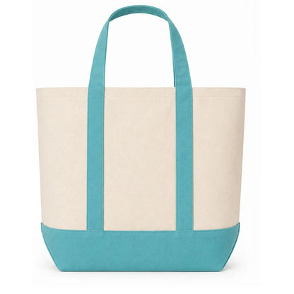 Colorblock Canvas Tote Bag