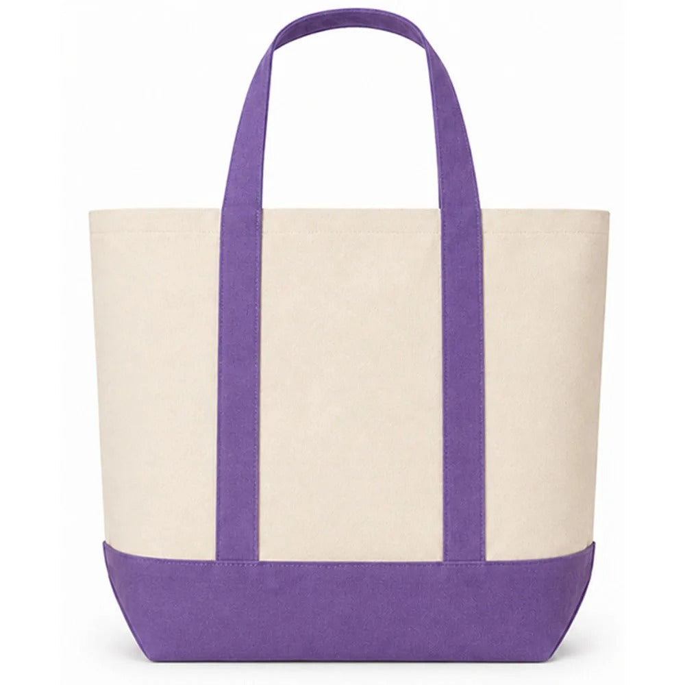 Colorblock Canvas Tote Bag