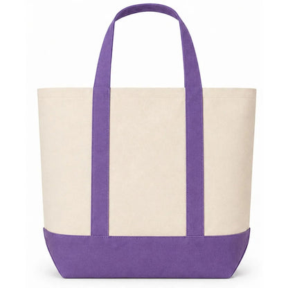 Colorblock Canvas Tote Bag