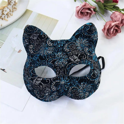 Black Lace Cat Mask – Elegant Feline Masquerade Eye Mask for Cosplay & Parties