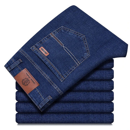 Men's Classic Denim Work Pants – Casual Straight Leg Jeans