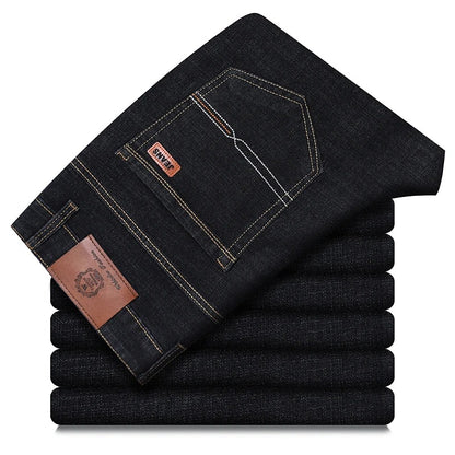 Men's Classic Denim Work Pants – Casual Straight Leg Jeans
