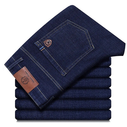 Men's Classic Denim Work Pants – Casual Straight Leg Jeans