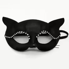 Black Lace Cat Mask – Elegant Feline Masquerade Eye Mask for Cosplay & Parties
