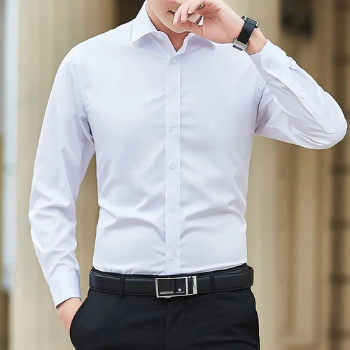 Men's Slim Fit Long Sleeve Dress Shirt – Business Casual
