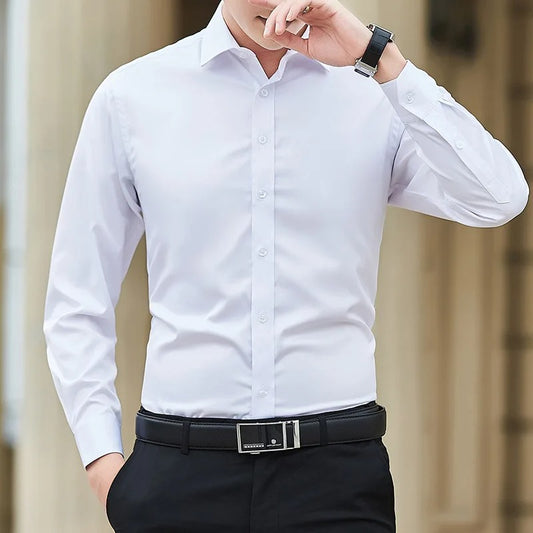 Men's Slim Fit Long Sleeve Dress Shirt – Business Casual