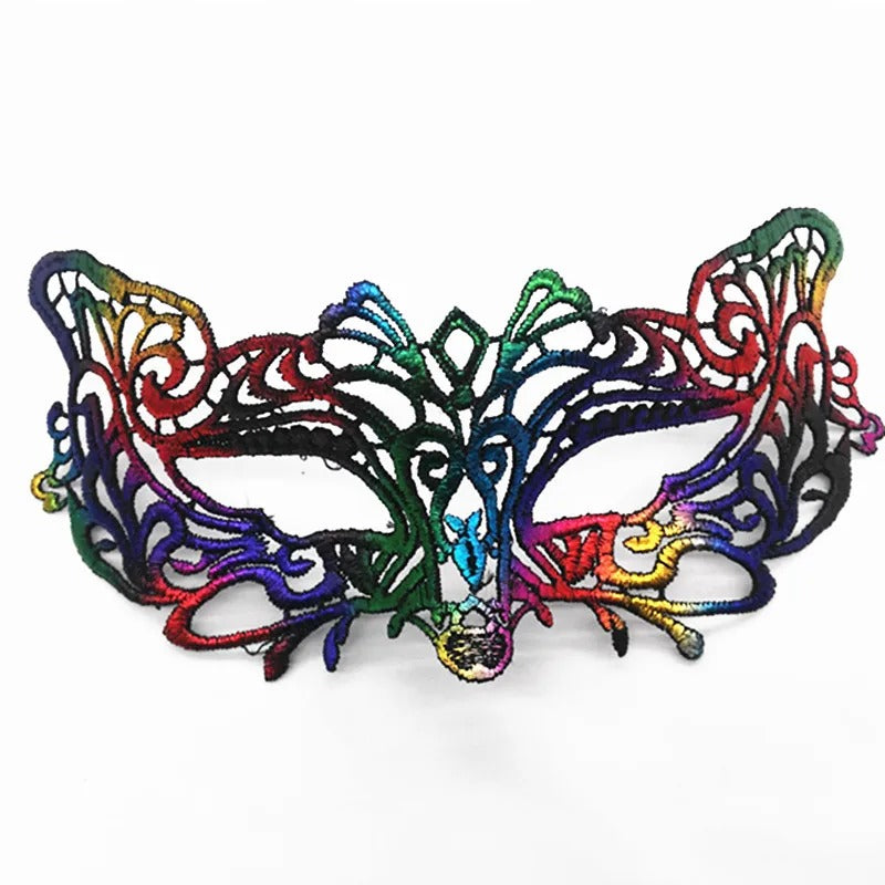 Elegant Lace Masquerade Mask – Vintage Venetian Eye Mask for Halloween & Costume Parties