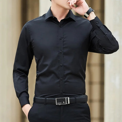 Men's Slim Fit Long Sleeve Dress Shirt – Business Casual