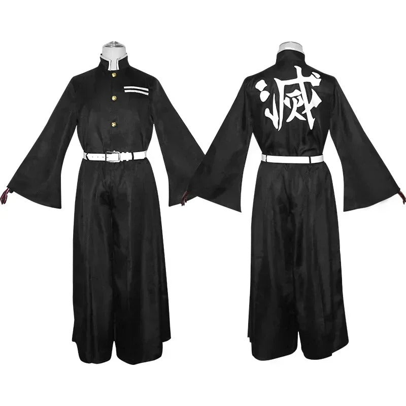 Anime Cosplay Costume Set – Muichiro Tokito Inspired Uniform with Wig
