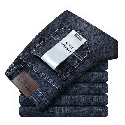 Men's Classic Denim Work Pants – Casual Straight Leg Jeans