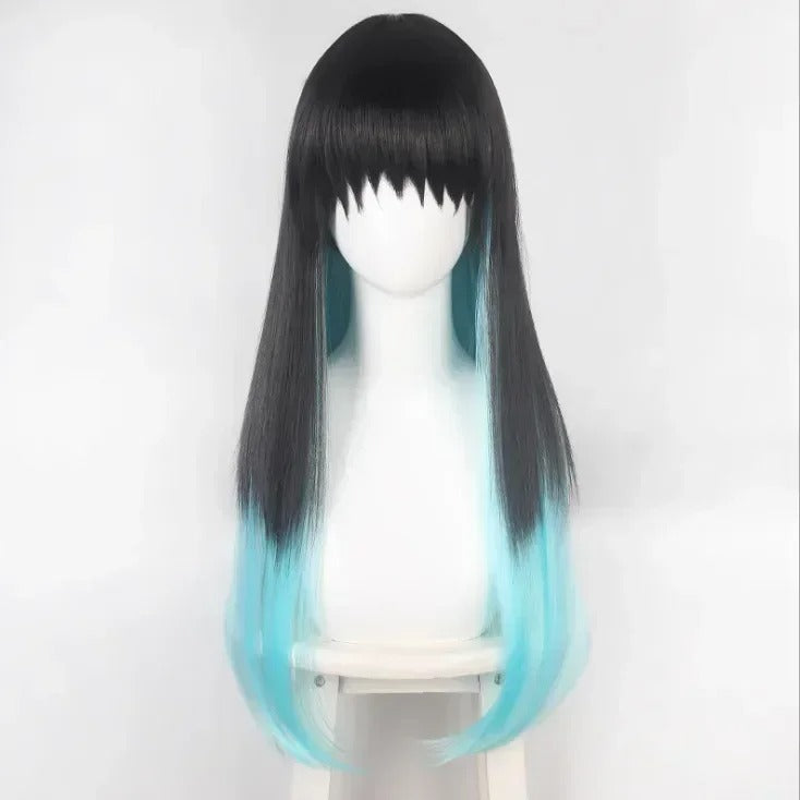 Anime Cosplay Costume Set – Muichiro Tokito Inspired Uniform with Wig