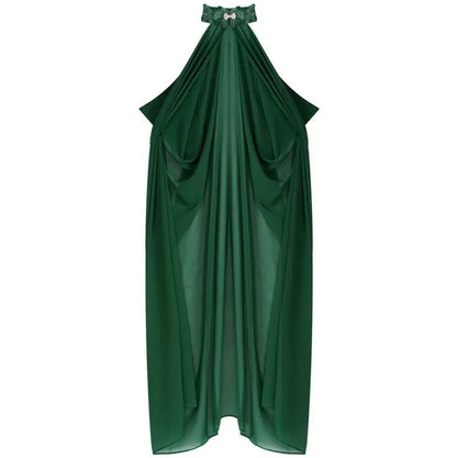 Women’s Gothic Chiffon Cape Shawl – Medieval Wicca Halloween Cosplay Cloak