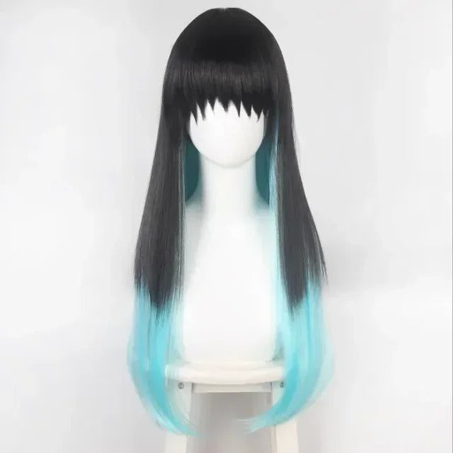 Anime Cosplay Costume Set – Muichiro Tokito Inspired Uniform with Wig