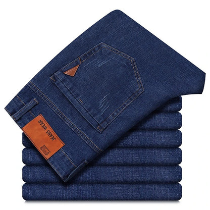 Men's Classic Denim Work Pants – Casual Straight Leg Jeans