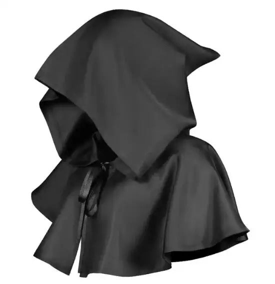 Women’s Gothic Chiffon Cape Shawl – Medieval Wicca Halloween Cosplay Cloak