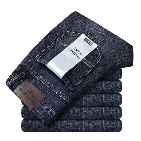 Men's Classic Denim Work Pants – Casual Straight Leg Jeans