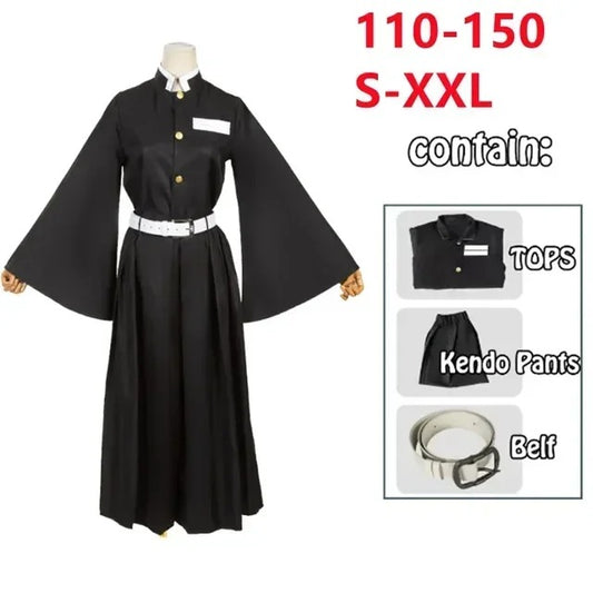 Anime Cosplay Costume Set – Muichiro Tokito Inspired Uniform with Wig
