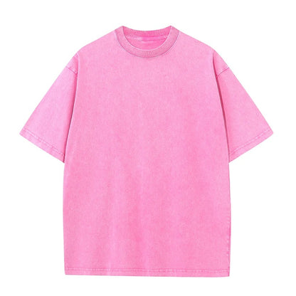 Men's 100% Cotton Customizable Vintage Wash Oversized T-Shirt