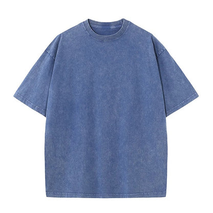 Men's 100% Cotton Customizable Vintage Wash Oversized T-Shirt