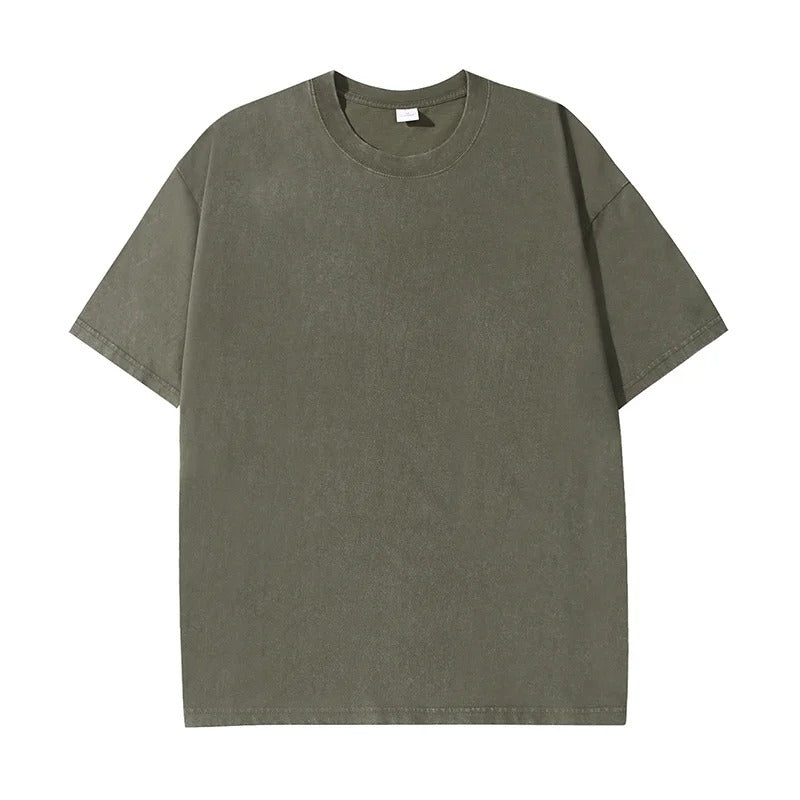 Men's 100% Cotton Customizable Vintage Wash Oversized T-Shirt