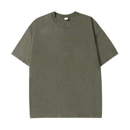 Men's 100% Cotton Customizable Vintage Wash Oversized T-Shirt