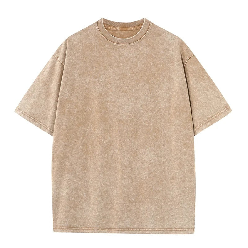 Men's 100% Cotton Customizable Vintage Wash Oversized T-Shirt